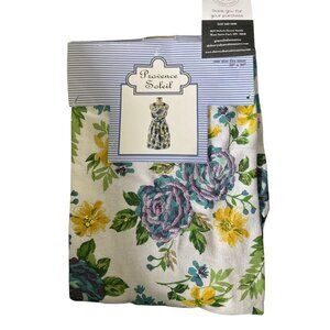 Provence Soleil Floral Cotton Kitchen Apron With Adjustable Neck Strap & Pockets
